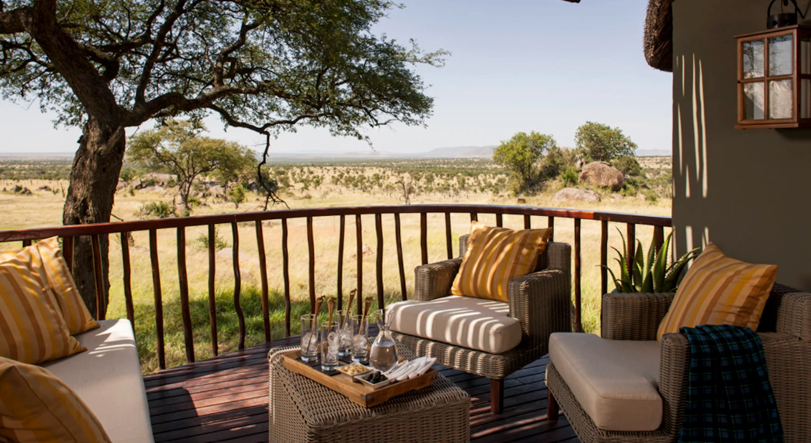 Savannah room terrace at Four Seasons Safari Lodge Serengeti