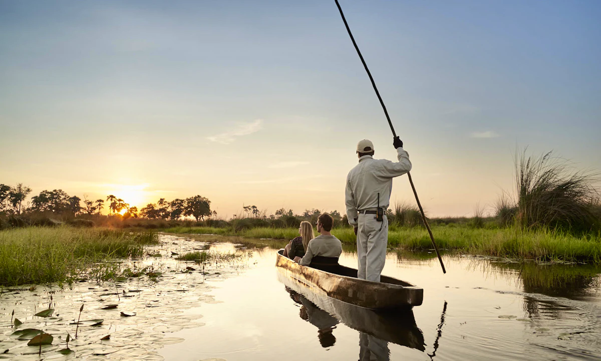 The waterways of the Okavango Delta in Botswana