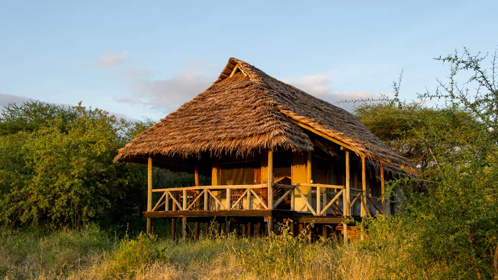 Guest cottage exterior at Burunge Tented Lodge