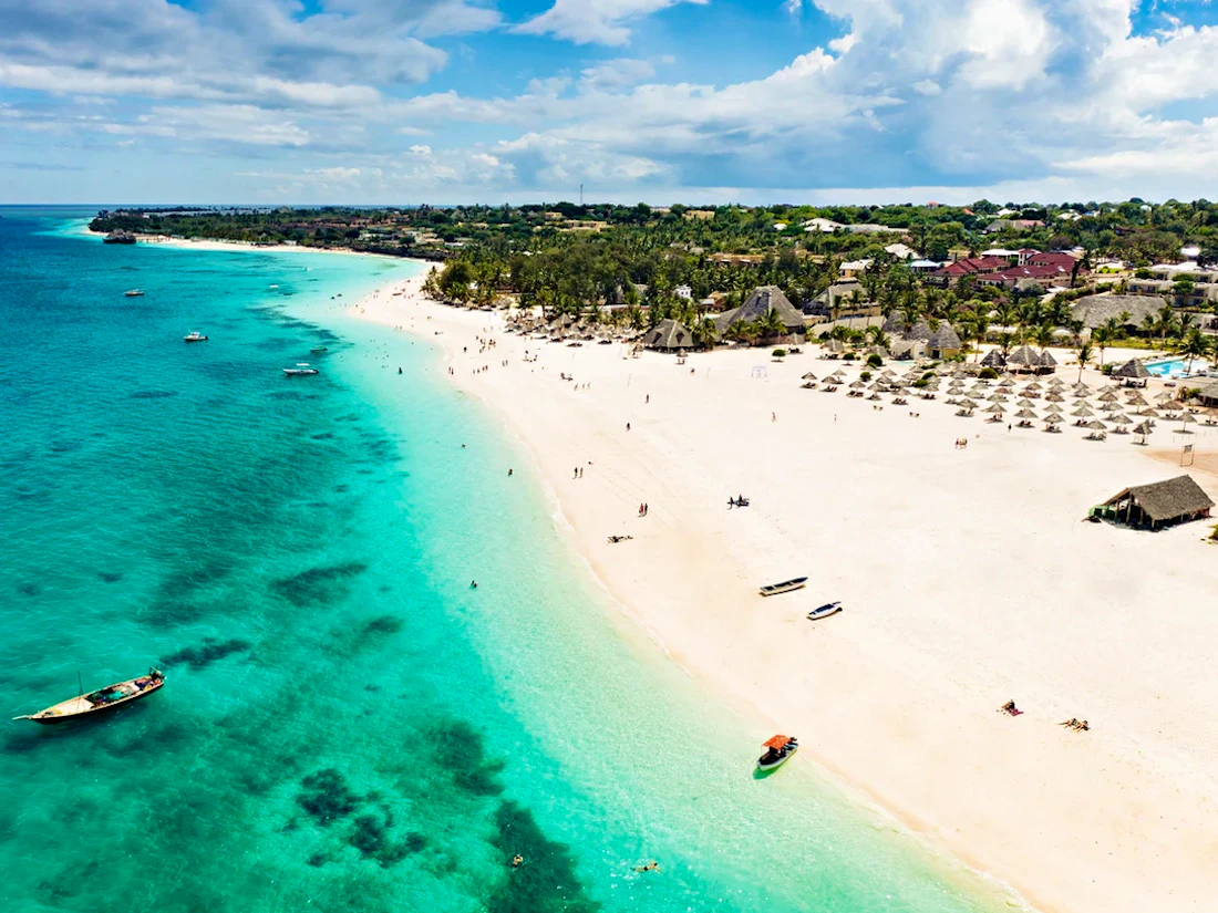 The tropical coast of Zanzibar
