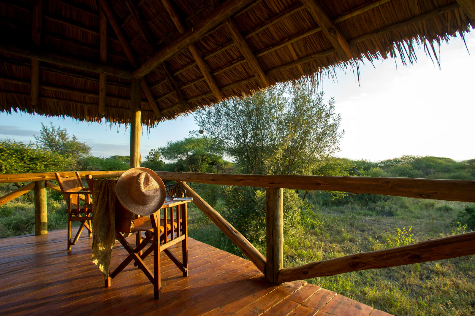 Guest veranda at Burunge Tented Lodge