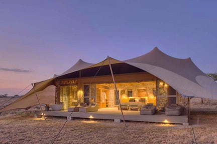 Private room at Namiri Plains, deep in the Serengeti
