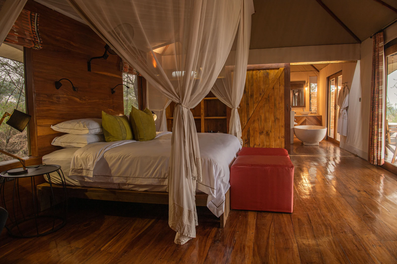Guest bedroom at Sayari Camp