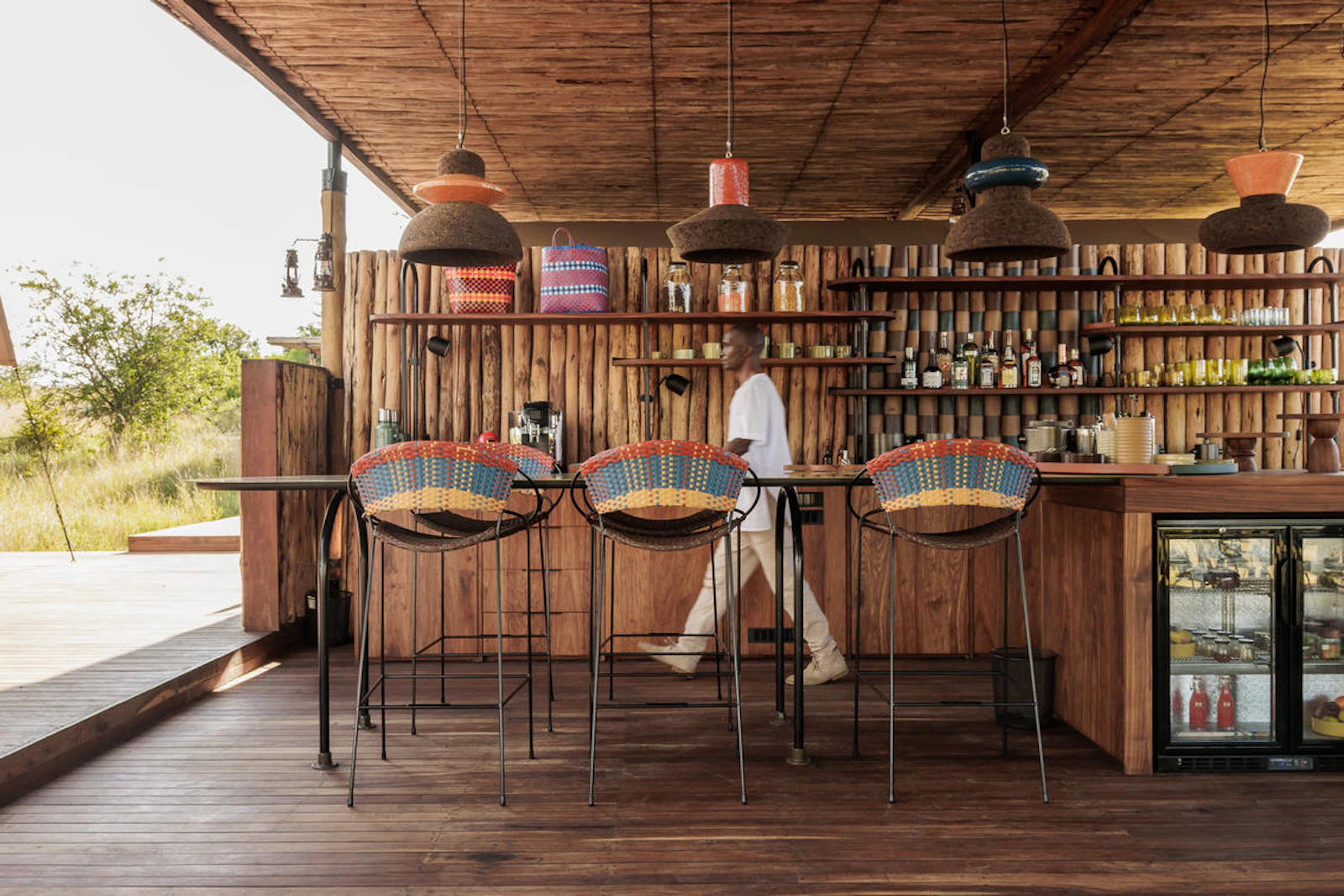 Main tent bar at Singita Mara River Tented Camp