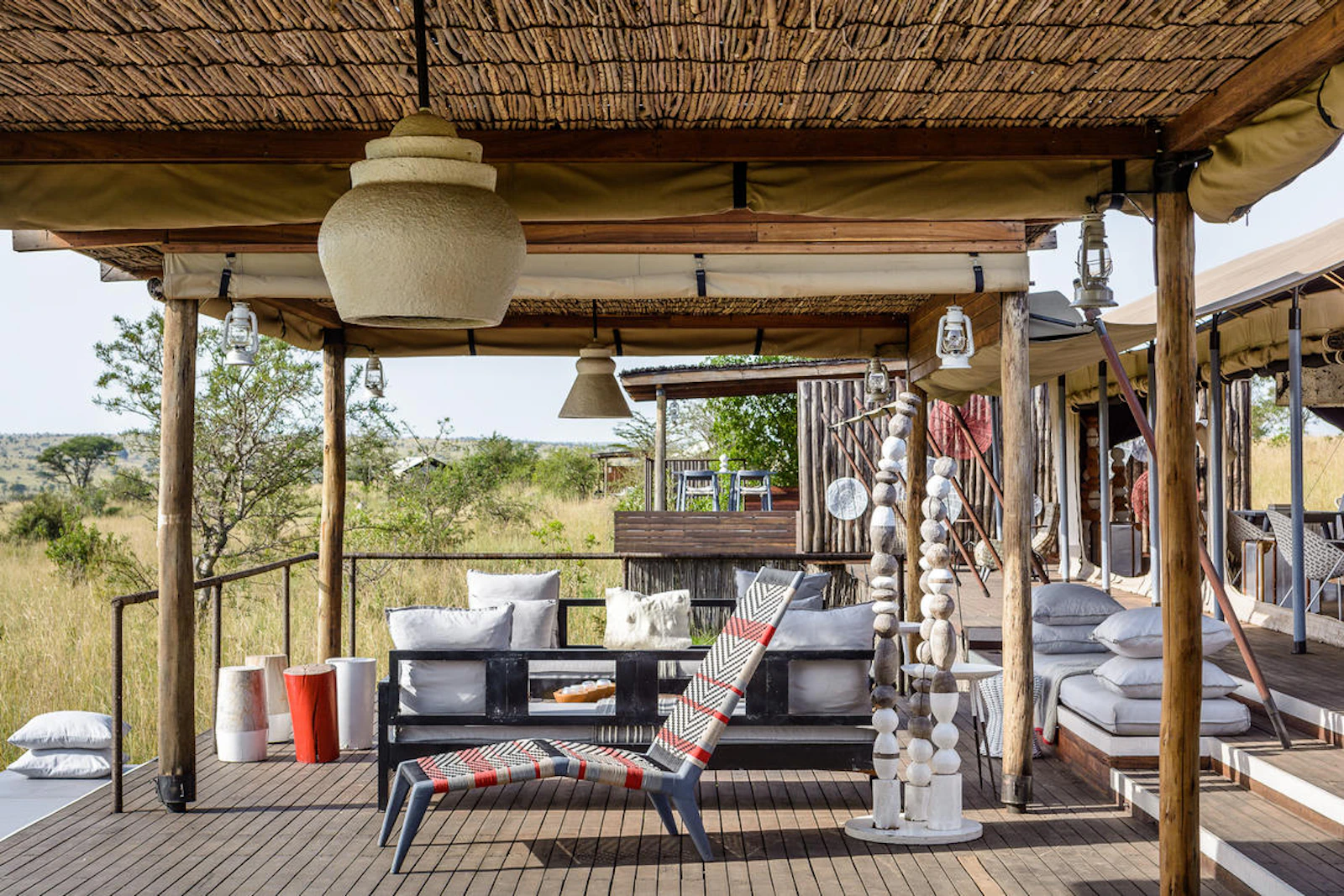 Main lounge at Singita Mara River Tented Camp